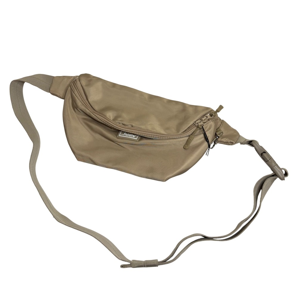 The Foldie Anti-Theft Foldable Crossbody Bag Khaki Tan RFID 3L 290D Flexfabric